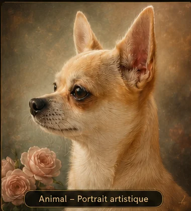 Portrait artistique personnalisé d’un chien