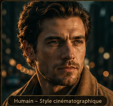 Portrait personnalisé de style cinématographique