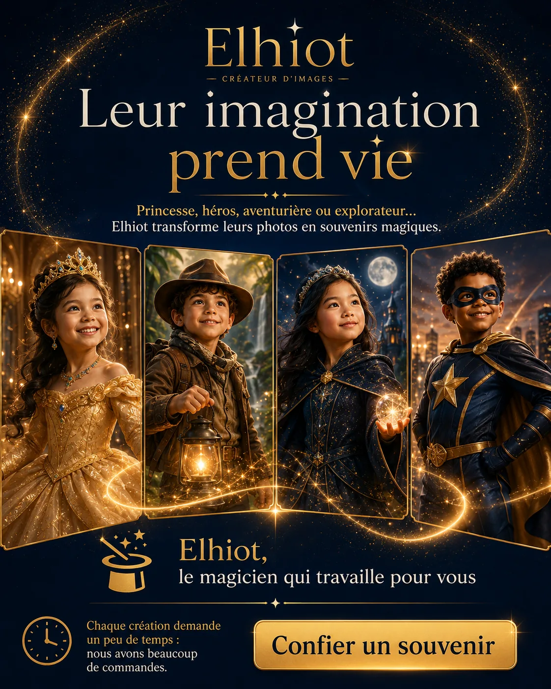 Univers visuel personnalisé pouvant devenir un cadeau photo
